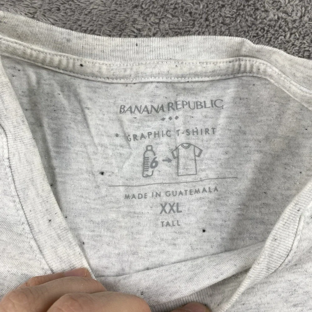 Banana‎ Republic T Shirt Men Bicycle Diagram Graphic Mens XXL Tall Gray